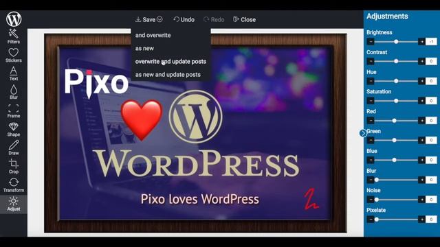 Pixo Image Editor for WordPress смотреть онлайн