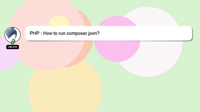 PHP : How to run composer.json? смотреть онлайн