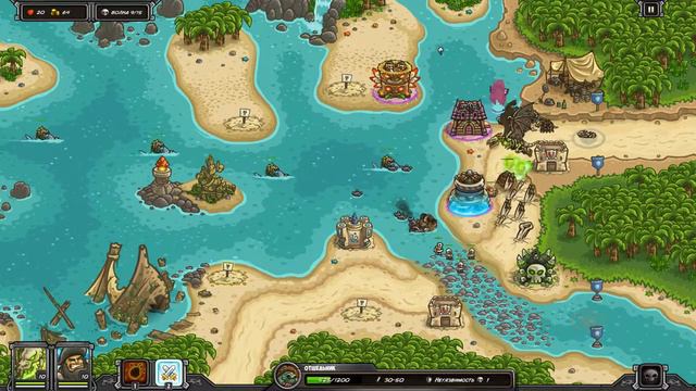 Прохождение Kingdom Rush Frontiers Veteran – Штормовой атолл 3 Stars смотреть онлайн