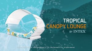 Надувной матрас-плот Intex со съемным навесом Тропический, 224х150х165 см 56294