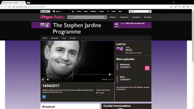 Mary Hampton and Simon Voysey BBC Radio Scotland 14 04 2017 смотреть онлайн