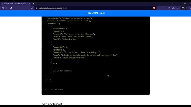Fake Json Rest API website for testing | Fake Json Website project смотреть онлайн