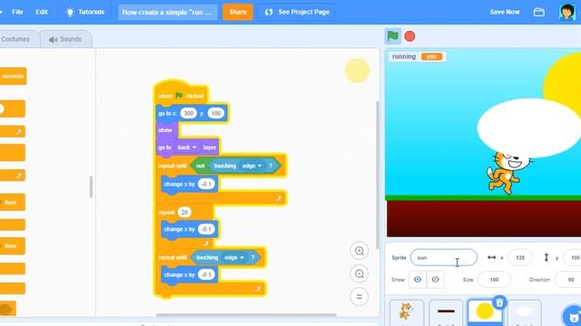 Scratch Tutorial: How Create a Simple Endless Running Game - Part 1 - The Basics смотреть онлайн