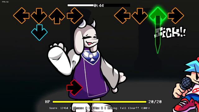 FNF Undertale - Tutoriel (FC+No Hit) смотреть онлайн