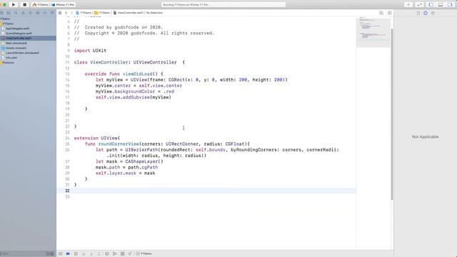 iOS Tutorial - How to set cornerRadius for only top left and top right corner of a UIView? смотреть онлайн
