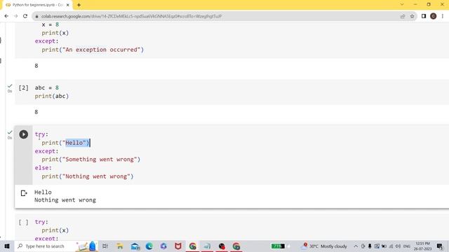 Try-Except-Else-Finally keyword in Python in Hindi | Raise keyword example смотреть онлайн