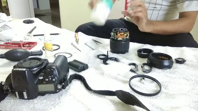 Cleaning Nikon 18-105 VR ED (Dx) lens. смотреть онлайн