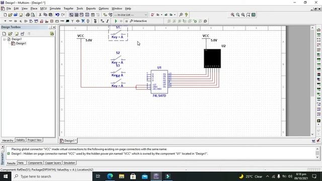 bcd to seven segment conversion in multisim | simulation of 74LS47 bcd to 7 segment conversion смотреть онлайн