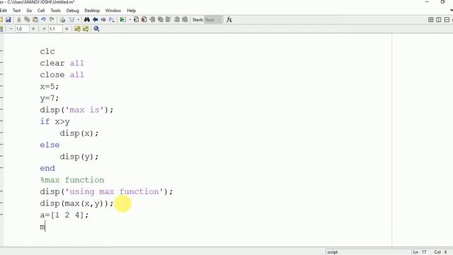 Max Min program in matlab смотреть онлайн