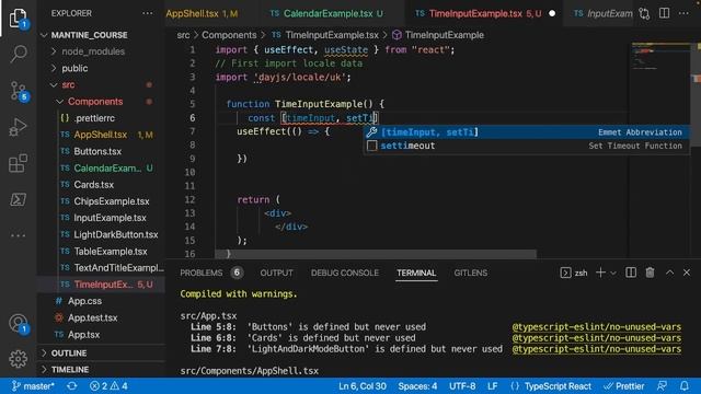 Mantine Course #12 | Time Picker & Time Range