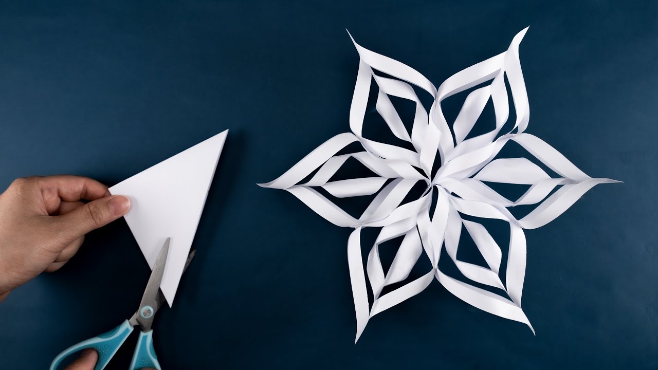 Как сделать 3D-снежинки из бумаги смотреть онлайн