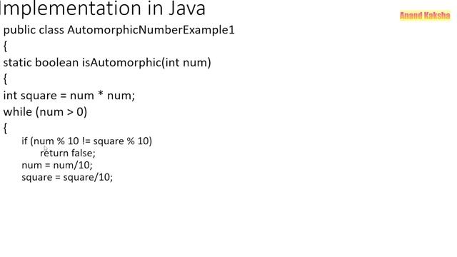 The automorphic number in java 8 | Java tutorial for beginner | How to check automorphic number jav смотреть онлайн