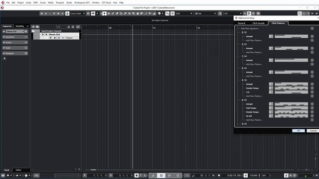 Cubase click track and metronome settings; how to record in time! смотреть онлайн
