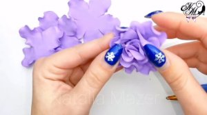 БЕЗ МОЛДА И УТЮГА ДЕЛАЕМ ЦВЕТЫ ИЗ ФОАМИРАНА НА 8 МАРТА