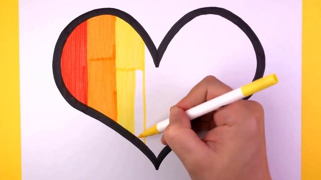How to Draw Simple Hearts ♥? For Kids . Draw Toy TV. смотреть онлайн