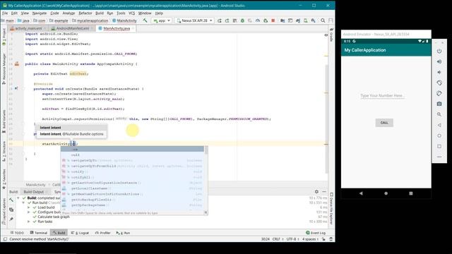 How to call or dial a phone number from your own custom Android App? - Complete Source code смотреть онлайн