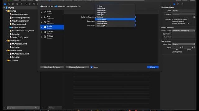 Create Build Configurations in Xcode Through Schemes(Dev, Prod, Staging, Local) смотреть онлайн