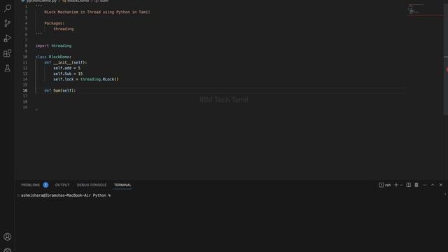 RLock Mechanism in Thread using Python in Tamil - Part 10 | Python Tutorial for Beginners смотреть онлайн