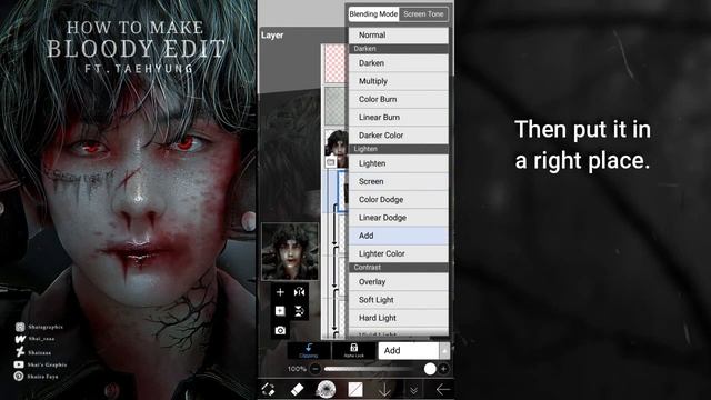 Tutorial 001: How to Make this Bloody Edit ft. Taehyung + 15 Bloods/Cuts Brushes - IbisPaintX смотреть онлайн