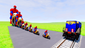 СБОРНИК МУЛЬТИКИ ПРО МАШИНКИ! БОЛЬШОЙ И МАЛЕНЬКИЙ ЧЕЛОВЕК ПАУК НА МОТОЦИКЛЕ ПРОТИВ ПОЗДА