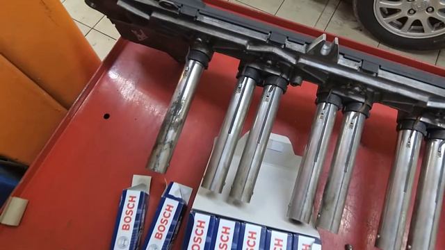 Горит чек? Замена свечей Мерседес S600 W221 V12