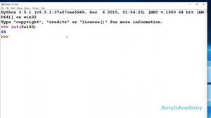 Python Tutorials - int() |  bin() |  oct() | hex()