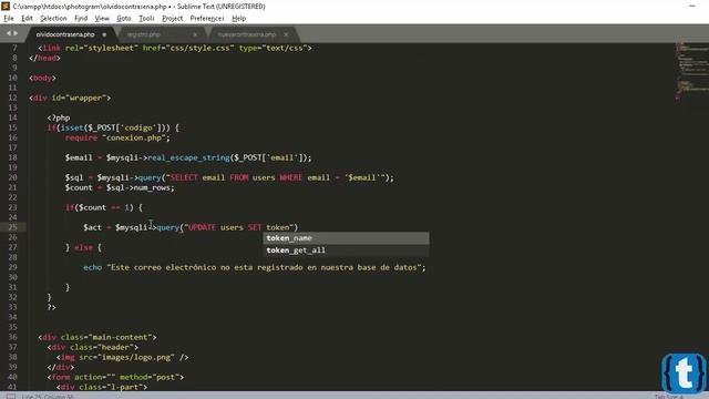 #5 - OLVIDE MI CONTRASEÑA RECUPERAR (1) - RED SOCIAL INSTAGRAM EN PHP Y MYSQ смотреть онлайн