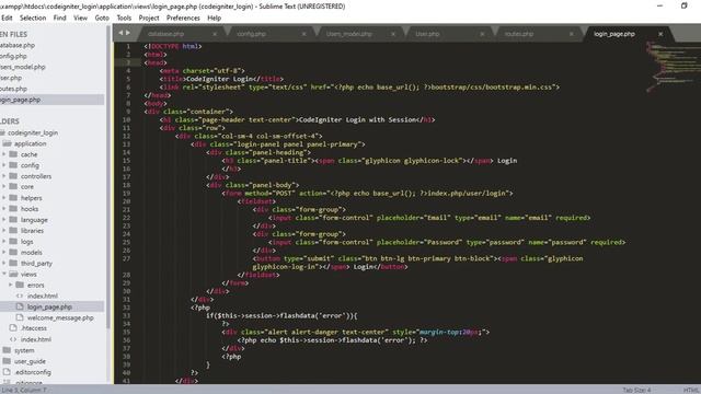 CodeIgniter Login with Session Tutorial смотреть онлайн