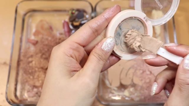 Chocolate Vs Vanilla Mixing Makeup And Parts,glitter Into Clear Slime! 