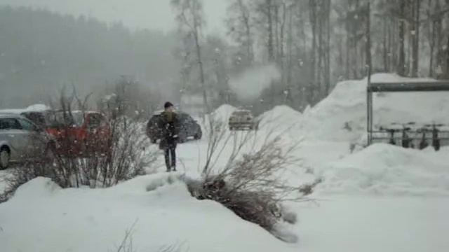 Snow fall in Jyvaskyla Finland смотреть онлайн