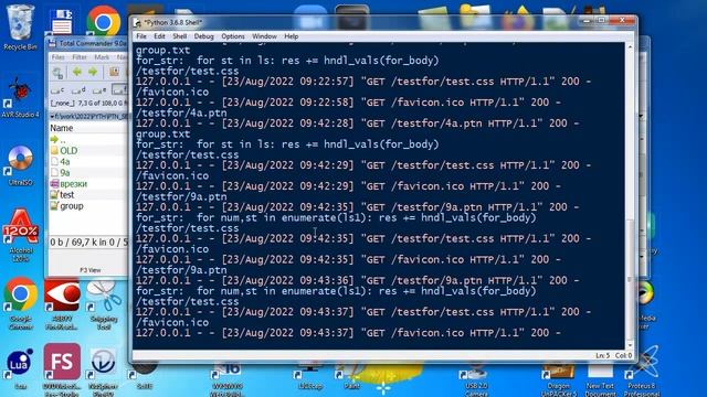 py213 НТТР сервер на Python: вставка for смотреть онлайн