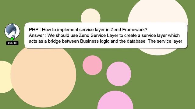 PHP : How to implement service layer in Zend Framework? смотреть онлайн
