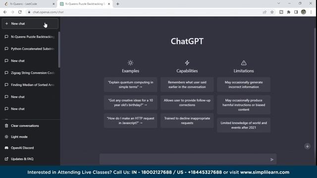 Can ChatGPT Solve LeetCode Problems ??? | ChatGPT For Coding | ChatGPT For Beginners | Simplilearn смотреть онлайн