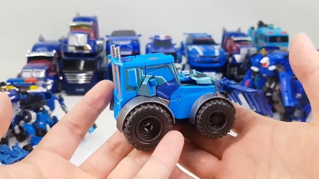 Blue Color Transformers Carbot Tobot Optimus Prime Truck Bus 40 Vehicle Transformation Robot Car To смотреть онлайн
