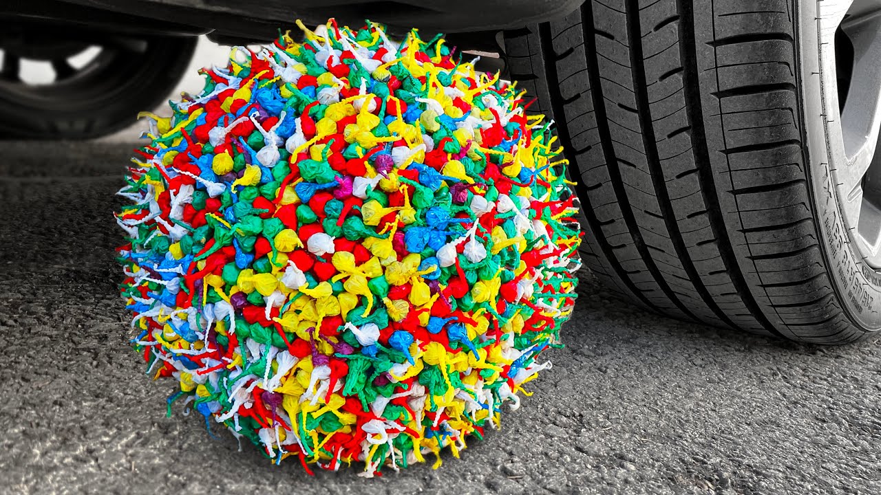 Машина Давит Предметы под Колесом АСМР МАШИНА