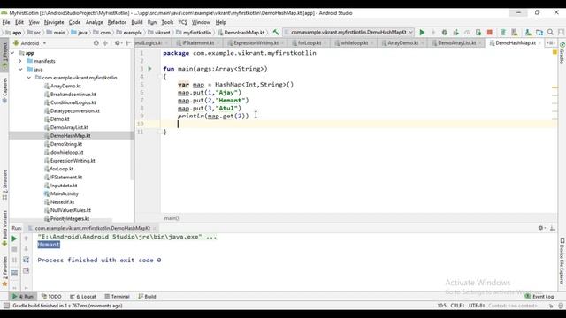 Kotlin in Hindi (Lecture 24), HashMap - Full tutorial on Android Application Development смотреть онлайн