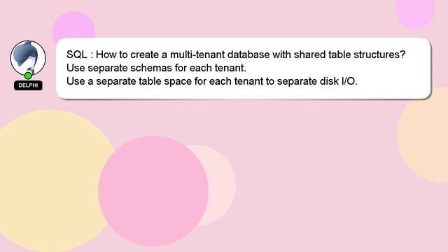 SQL : How to create a multi-tenant database with shared table structures? смотреть онлайн