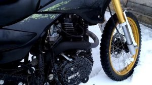 Заводим китайский эндуро       mx250 зимой, после длительного простоя