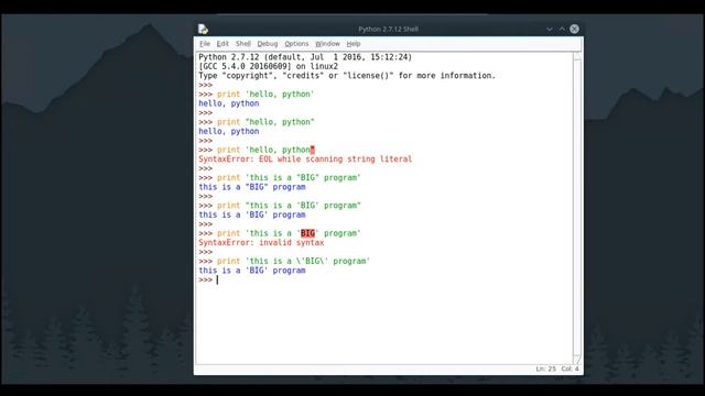 Python Print Statement and Comments смотреть онлайн