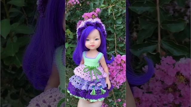 Мастер-класс Лавандина: сарафан с воланами, полушляпка, жакет и полусапожки | Paola Reina Crochet смотреть онлайн