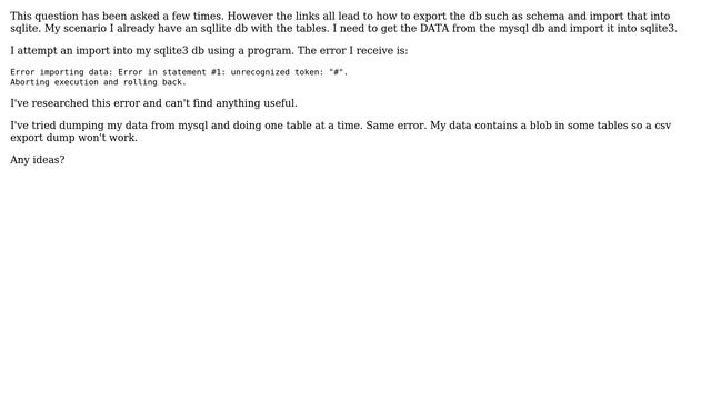 Databases: MySql data export to import in sqlite смотреть онлайн