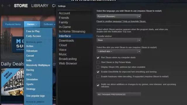 Как изменить язык в Steam смотреть онлайн