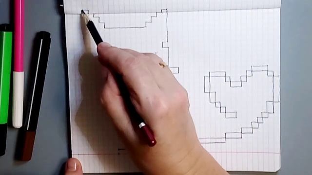 как нарисовать котика по клеточкам/Пошаговый мастер класс смотреть онлайн