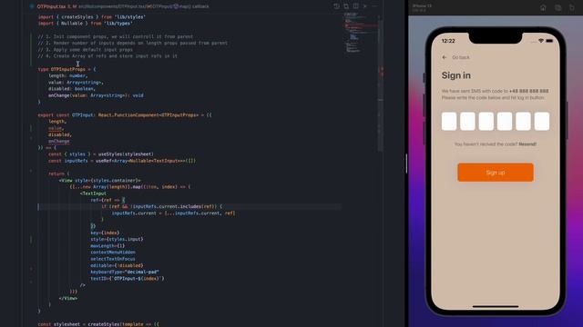 React Native Simple One Time Password Input Component Tutorial смотреть онлайн