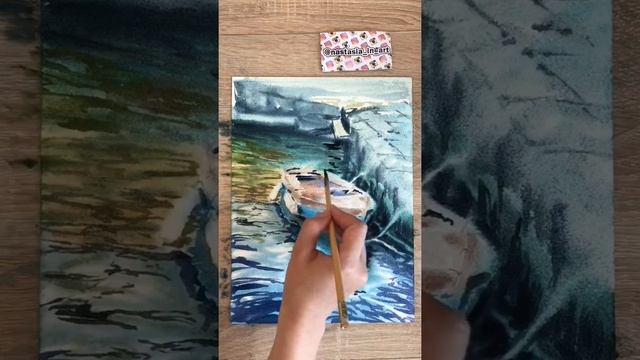 Как я рисую лодку на воде