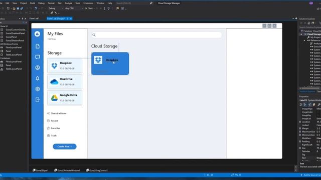 VB.NET - Cloud Storage Manager - Guna UI Framework | C#, VB.NET смотреть онлайн