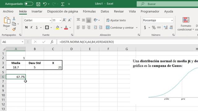 2. Calculo Probabilidad Distribucion Normal - Estadistica con Excel 2019 смотреть онлайн