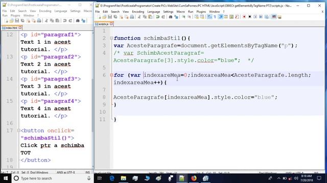 JavaScript Ro Lectia 30 Tutorial- METODA getElementsByTagName Part2 смотреть онлайн