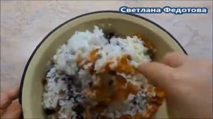 Тыква запеченная с рисом и сухофруктами.