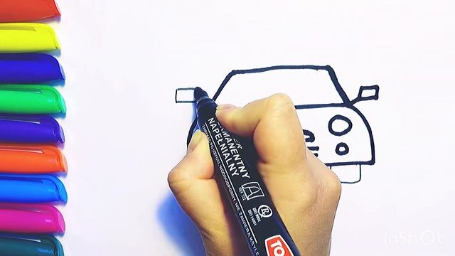 Как нарисовать машину/How to draw a sports car for kids. смотреть онлайн